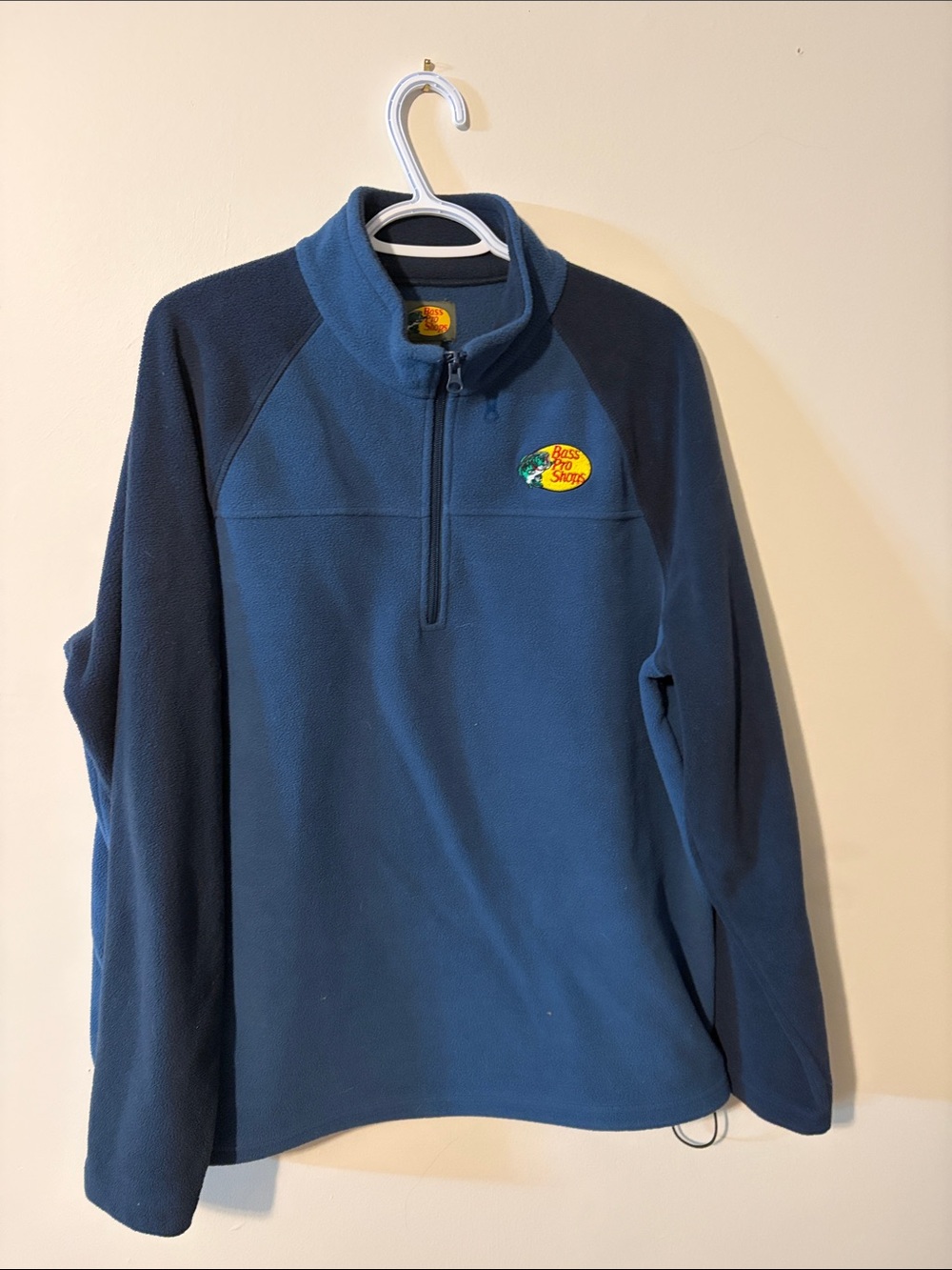 Bass Pro Shops Men’s Blue Two-Tone Quarter-Zip Fleece